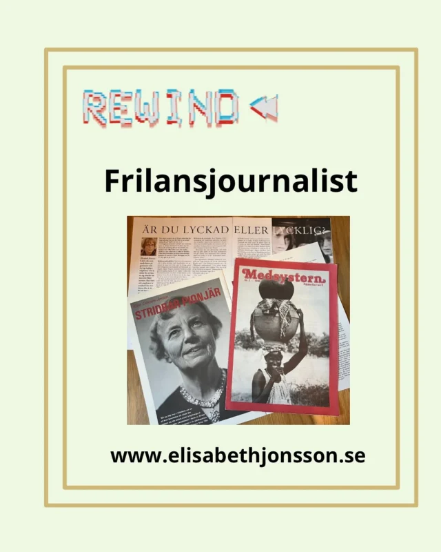 Efter tiden som reporter på Norra Skåne, Smålandsposten och därefter som kommunikationschef drev jag eget företag under några år (1990-1994).Inom ramen för företaget tog jag kommunikations- och utbildningsuppdrag. Även frilansuppdrag blev en viktig del i mitt företag. Och frilansandet har jag återkommit till genom åren.En del uppdrag har legat närmare mitt hjärta än andra. Bland andra skrev jag för Rädda barnens tidning Medsystern. De uppdragen är några av dem som jag är extra stolt och tacksam för✍️🗞️🌸#frilans #frilansjournalist #skriva #frilansuppdrag #tillbakablick